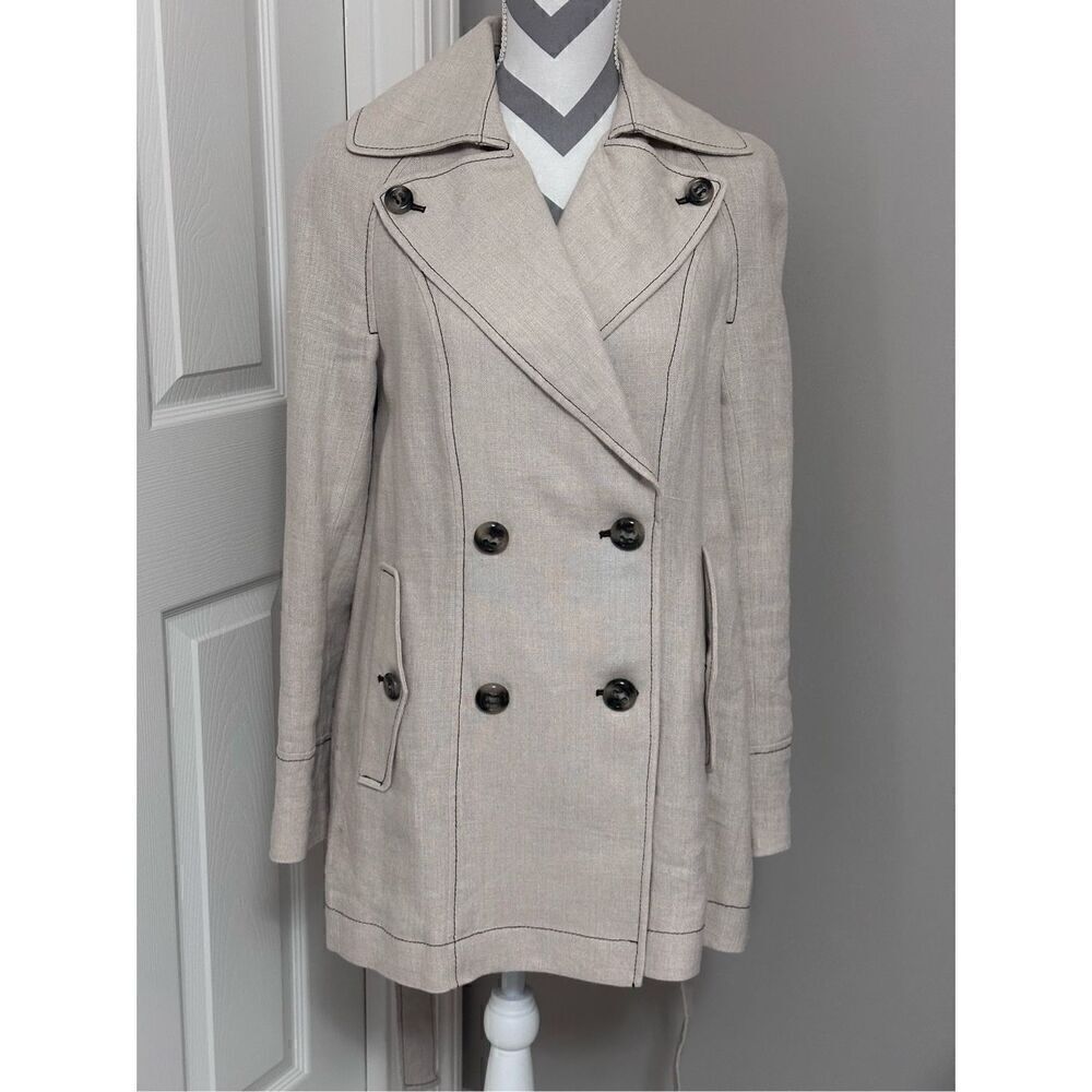 The Limited linen hip length trench coat